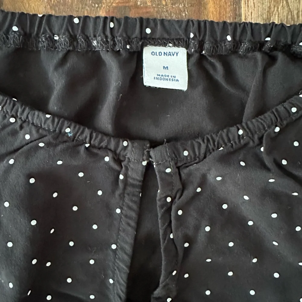 Old Navy Women’s M Black White Polka Dot Sleeveless Romper